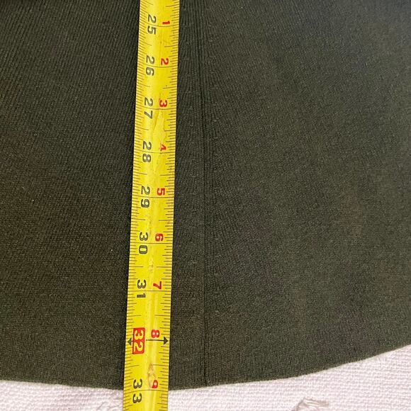 Joseph 100% Soft Wool Skirt Midi Fit N Flare Green Dark Minimal Designer Size M - Picture 7 of 7